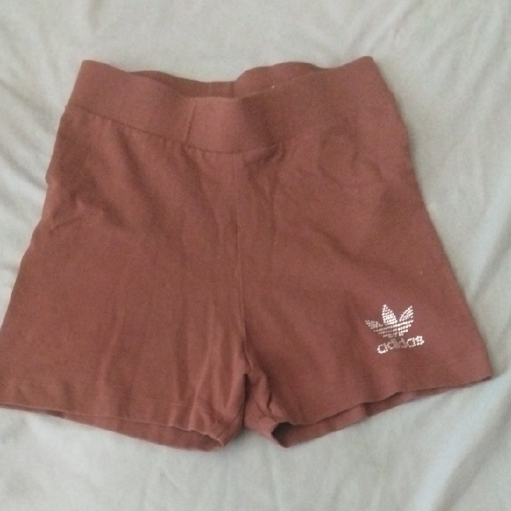 Adidas Chocolate Brown Rhinestone Shorts